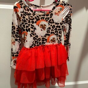 Posh Peanut Santa Ruffle Dress